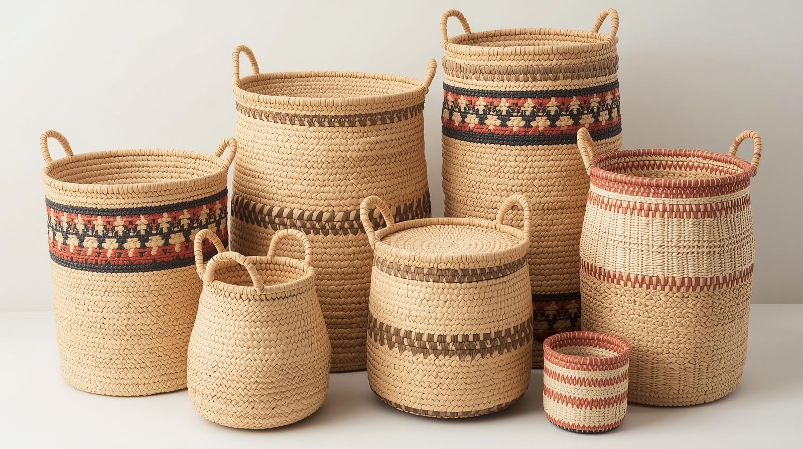 Handwoven Storage Baskets – 3-Piece Set for Stylish Home Organization