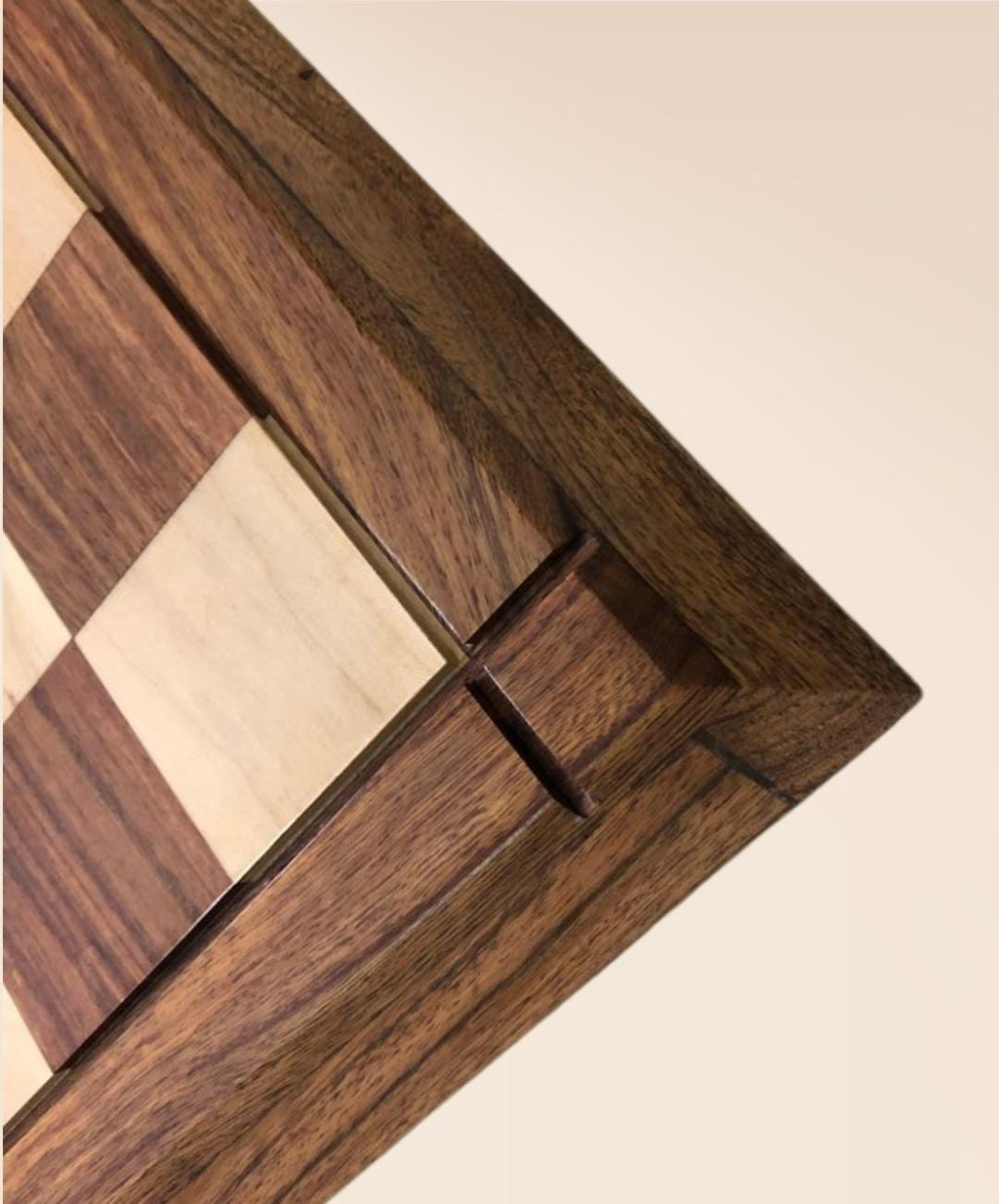 Hand-Carved Golden Rosewood Chessboard – Tournament Size, Heirloom Quality