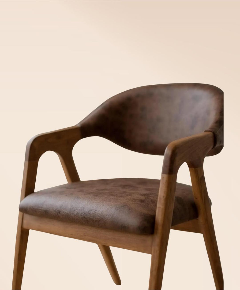 Handcrafted Walnut Dining Chair with Arms | Solid Wood Armchair