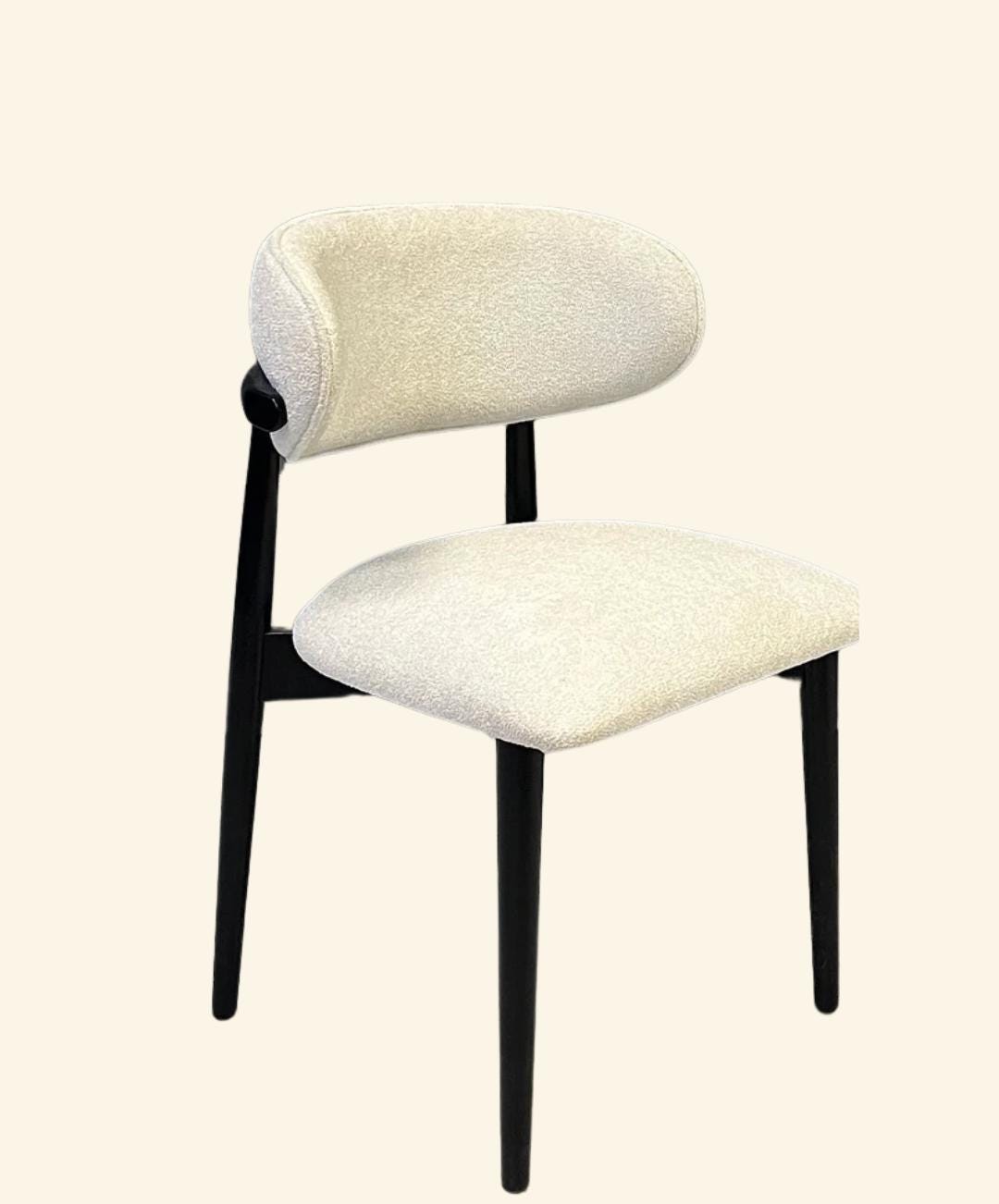 Handcrafted Wooden Dining Chair – Modern Hornbeam Wood Chair with Backrest | Custom Upholstery | Durable & Stylish Seating