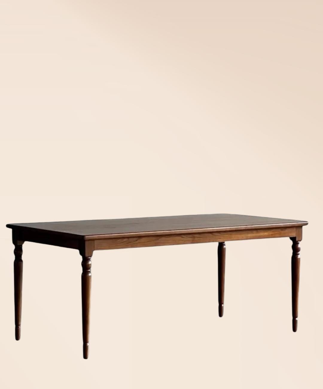 Large Solid Teak Wood Dining Table – Handmade Farmhouse & Modern Dining Furniture