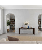 Custom for Hilary Shinn Handcrafted Reclaimed Wood Console Table – Rustic Brown Scalloped Entryway Table