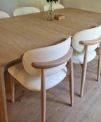 Handcrafted Wooden Dining Chair – Modern Hornbeam Wood Chair with Backrest | Custom Upholstery | Durable & Stylish Seating
