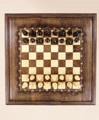 Handcrafted Beech Wood Chess Table – Luxury Ornamental Chess Set with Storage Drawers
