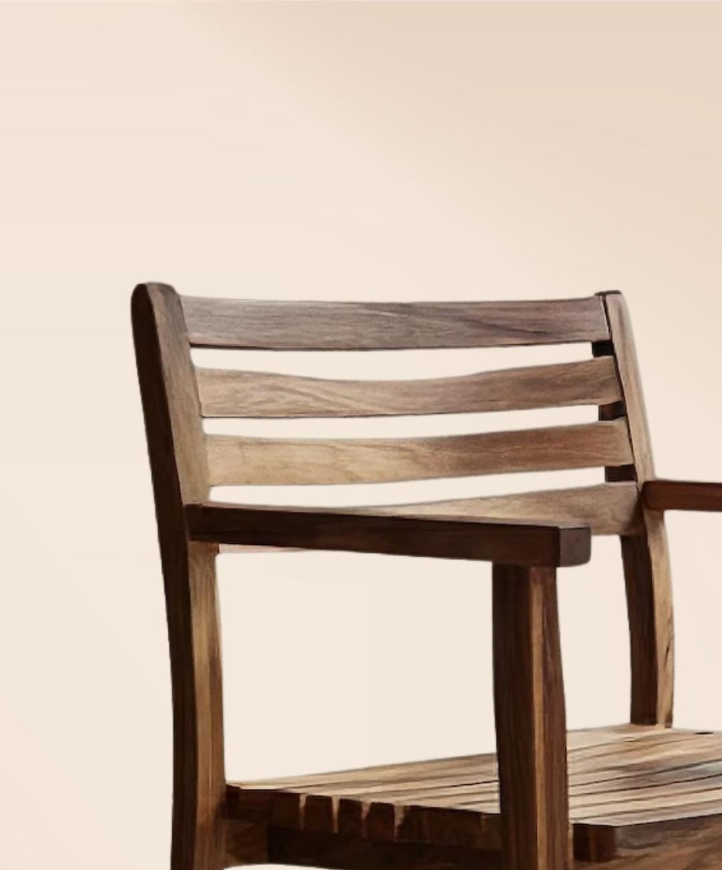 Farmhouse Natural Wood Chair – Handcrafted Dining Chair with Vintage & Boho Style