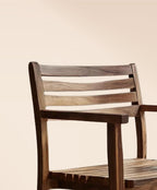 Farmhouse Natural Wood Chair – Handcrafted Dining Chair with Vintage & Boho Style