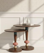 Natural Walnut Coffee Table Set | Scandinavian Modern Living Room Furniture