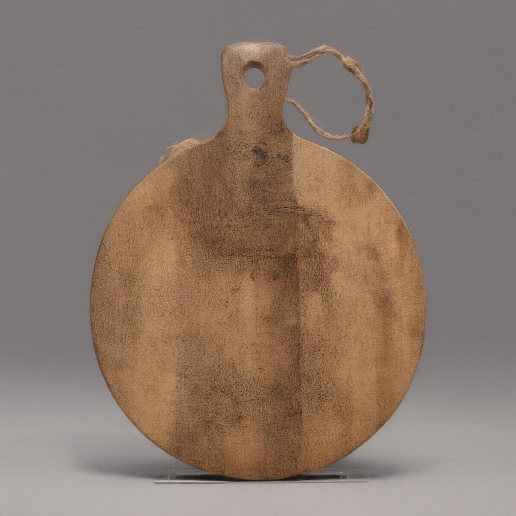Round Mango Wood Chopping & Serving Board with Floral Engraving – Durable & Stylish