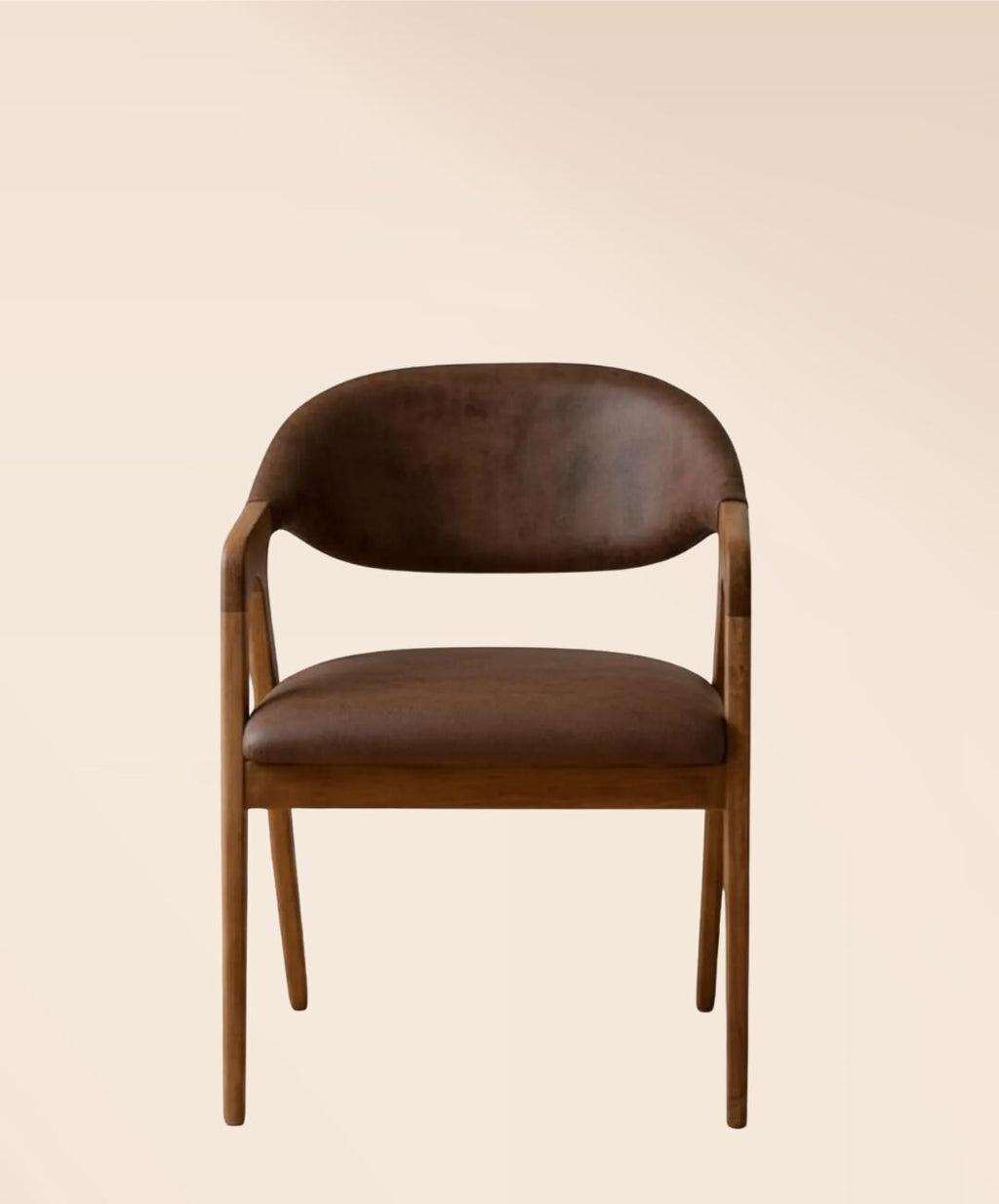 Handcrafted Walnut Dining Chair with Arms | Solid Wood Armchair