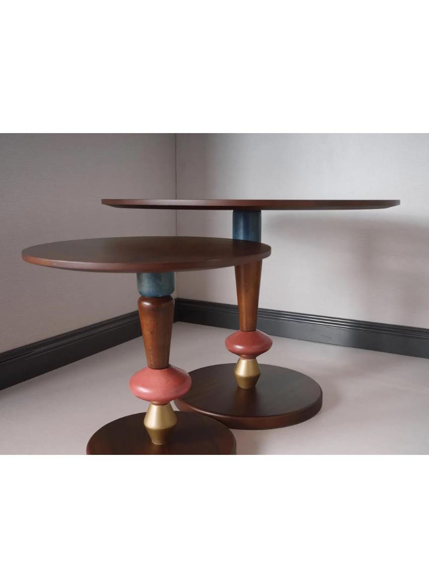 Natural Walnut Coffee Table Set | Scandinavian Modern Living Room Furniture