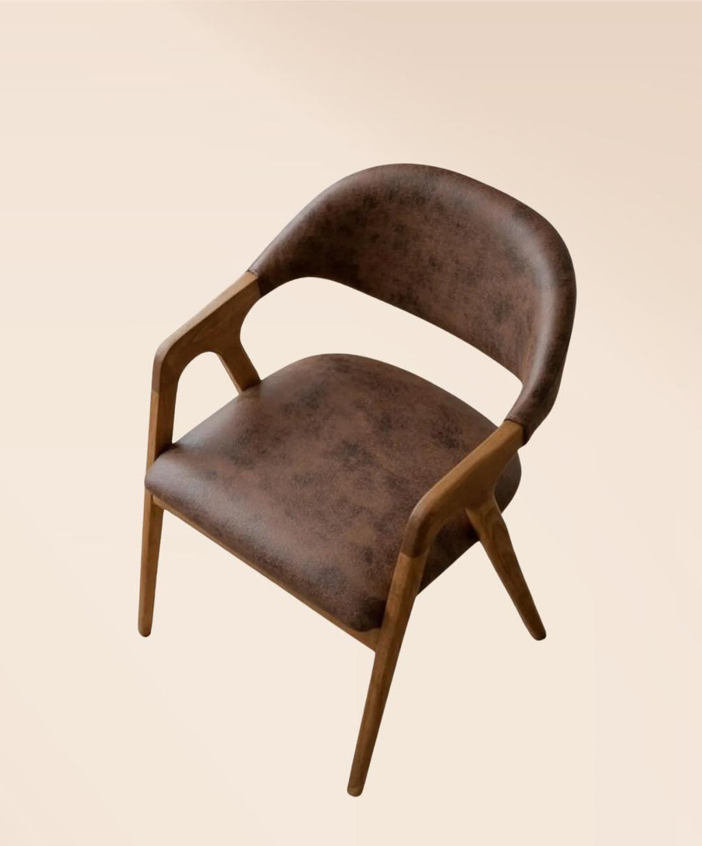 Handcrafted Walnut Dining Chair with Arms | Solid Wood Armchair