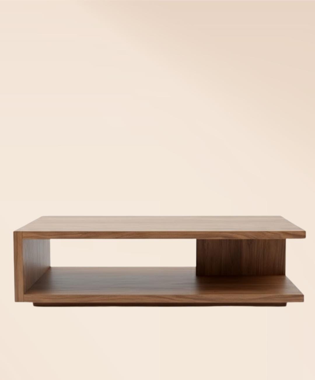 Handmade Solid Walnut Coffee Table | Boho Modern Style, Custom Size