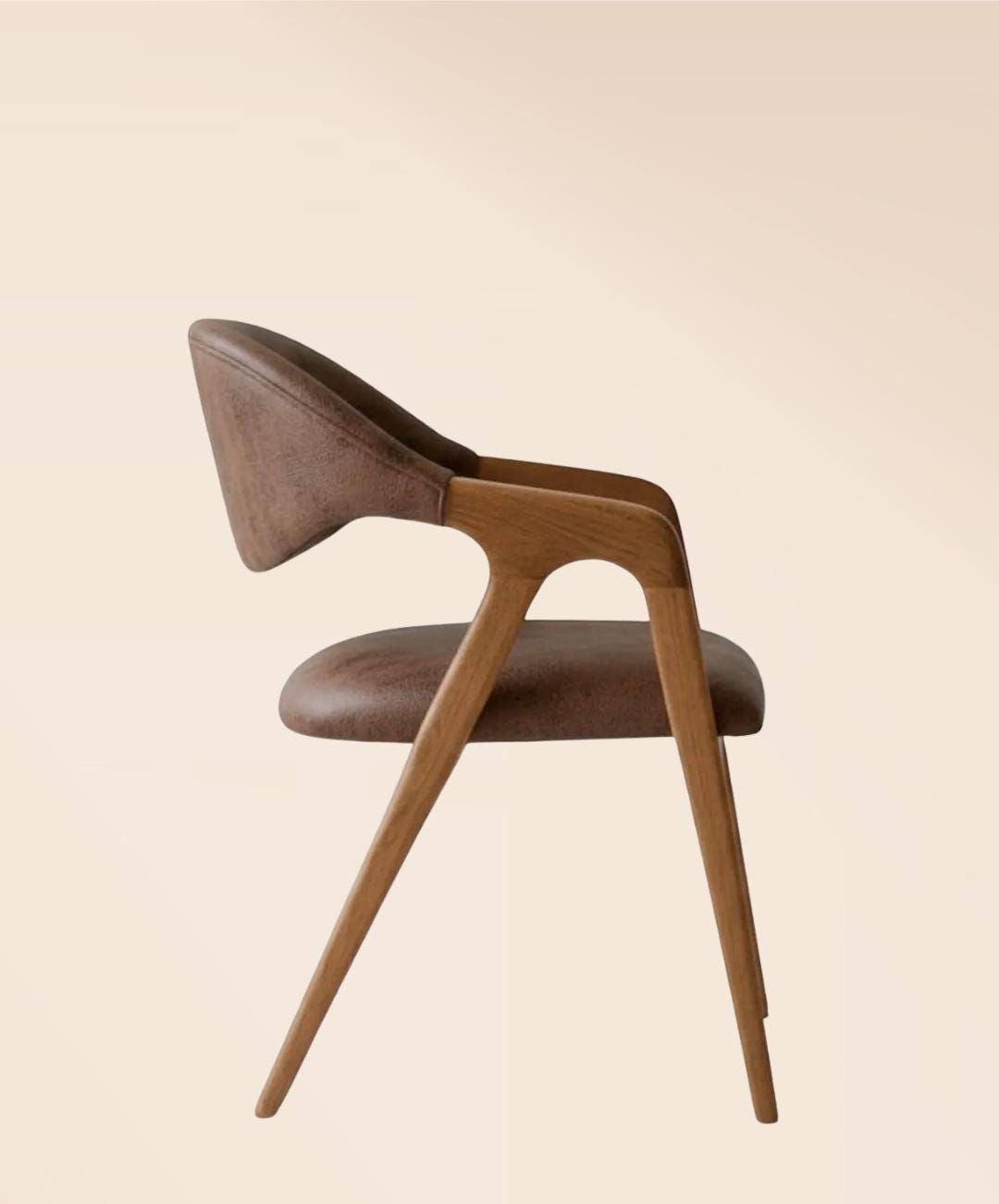 Handcrafted Walnut Dining Chair with Arms | Solid Wood Armchair