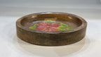 Hand-Painted Wooden Oval Tray – 16x12x2.5 cm
