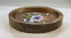 Hand-Painted Wooden Oval Tray – 16x12x2.5 cm