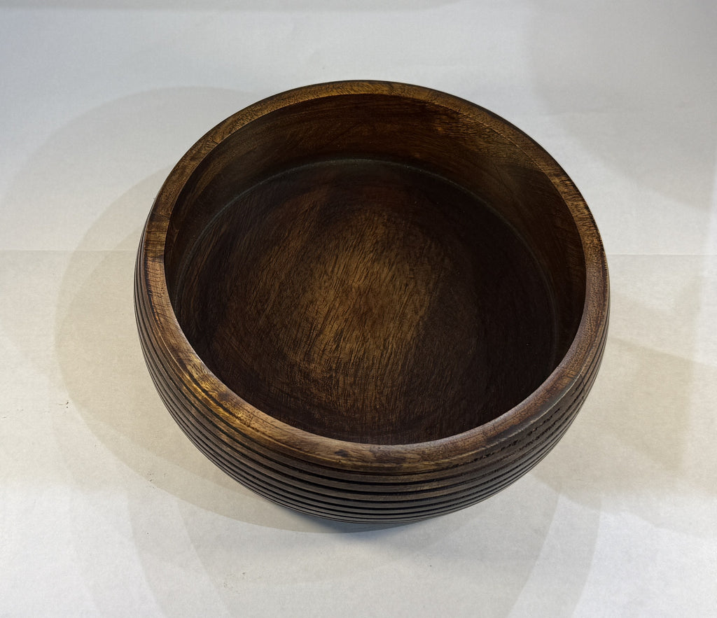 Handcrafted Wooden Roti Box with Carved Lid – 20x20x8.5 cm