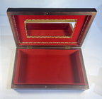 Handcrafted Sheesham Wood Jewelry Storage Box with Mirror (25×15×6 cm)