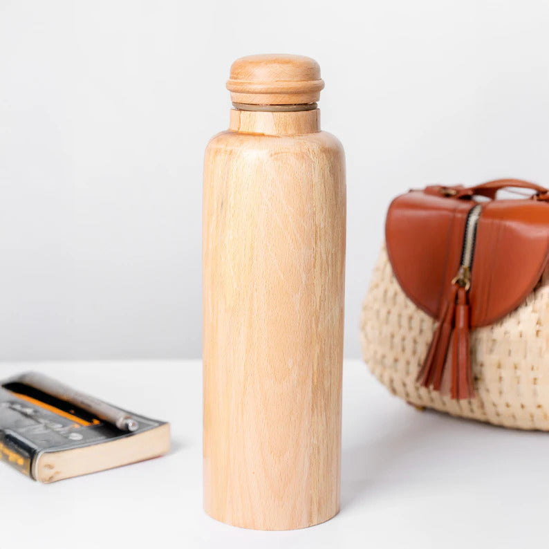 Handcrafted Wooden Water Bottle – Eco-Chic Hydration