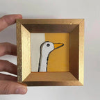 🖼️ Mini Goose Oil Painting | Hand-Painted Framed Artwork