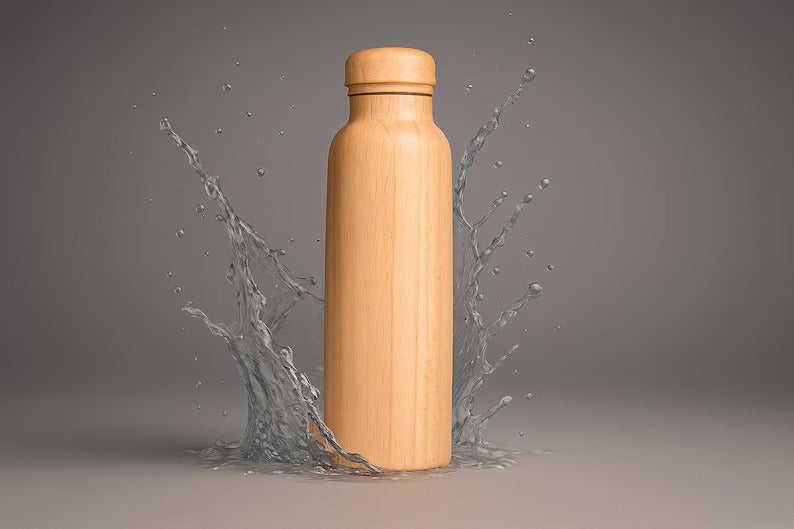 Handcrafted Wooden Water Bottle – Eco-Chic Hydration