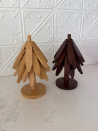 Wooden Tree Trivet Set | Heat Resistant Pot Holders | Natural Table Mats & Coasters | Decorative Wooden Kitchen & Dining Decor