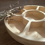 Wooden Sorting Tray with 7 Compartments | Montessori Tinker Tray | Loose Parts Organizer | Baltic Birch Plywood Serving & Storage Tray