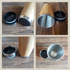 ☕ COFFEE BEANS Wooden Tumbler | Bamboo Travel Mug | Gift for Coffee Lovers