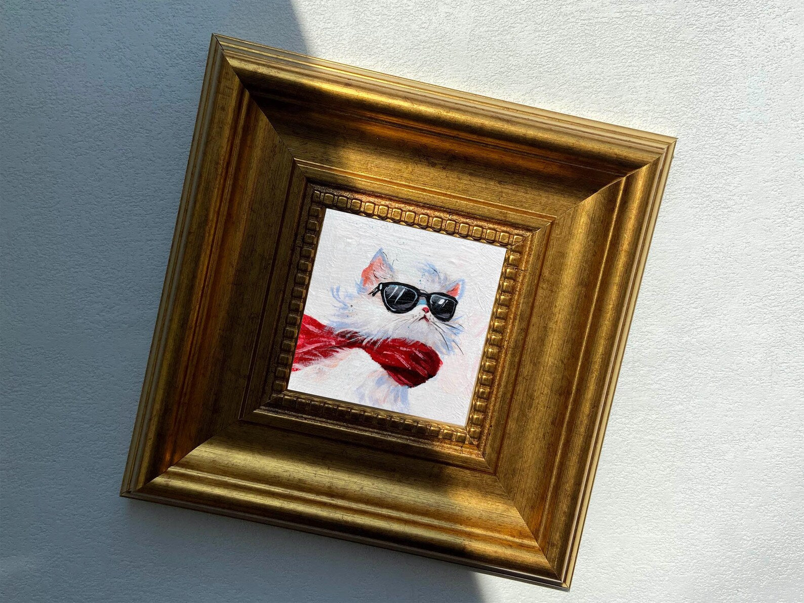 Cool Cat in Shades – Mini Framed Art