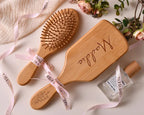 Customized Bridesmaids Name Wooden Comb – Personalized Wedding Party Gift by Arjun Handicrafts