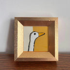🖼️ Mini Goose Oil Painting | Hand-Painted Framed Artwork