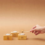 Personalized Wooden Candle Holder | Eco-Friendly Tealight Holder Set | Unique Candle Stand for Yoga, Meditation & Home Decor Gifts