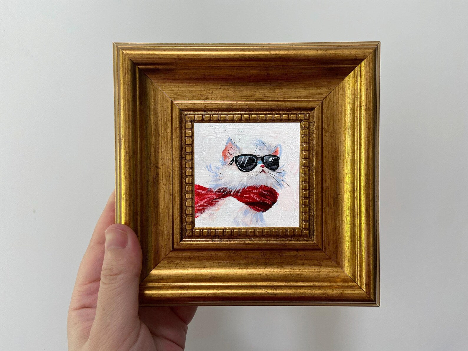 Cool Cat in Shades – Mini Framed Art