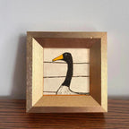 🖼️ Mini Goose Oil Painting | Hand-Painted Framed Artwork
