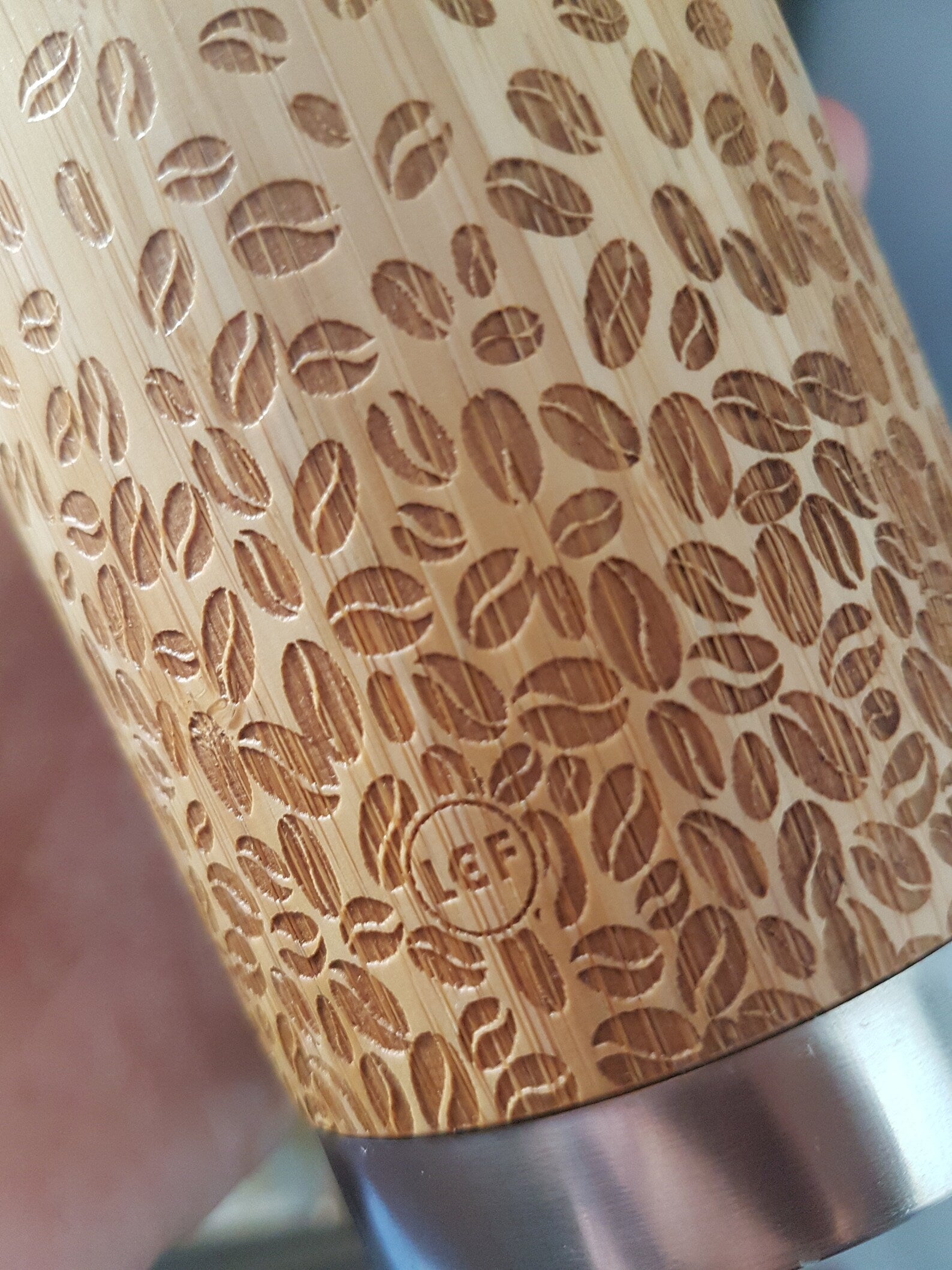 ☕ COFFEE BEANS Wooden Tumbler | Bamboo Travel Mug | Gift for Coffee Lovers