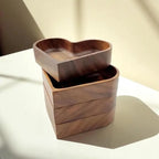 Heart Shaped Wooden Serving Tray | Decorative Snack Dish, Dessert Plate, Candy Bowl, Fruit & Nut Holder | Unique Wooden Gift for Home