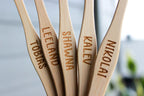 🌿 Personalized Engraved Bamboo Toothbrush – Add Your Name! 🪥