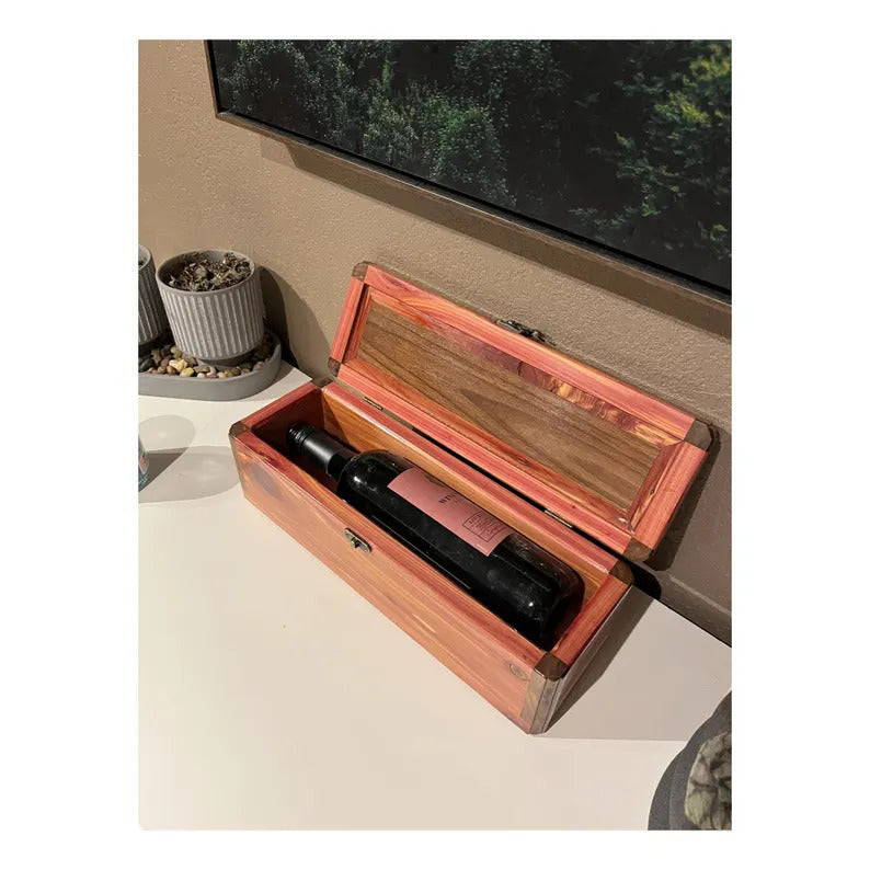 Handcrafted Wooden Wine Box – Elegant Keepsake Gift Box