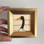 🖼️ Mini Goose Oil Painting | Hand-Painted Framed Artwork