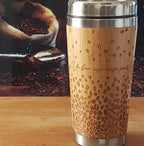 ☕ COFFEE BEANS Wooden Tumbler | Bamboo Travel Mug | Gift for Coffee Lovers