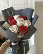 Crochet Rose Gift, Crochet Flower, Crochet Flower Bouquet Gift, Crochet Flower Desk Decor, Gift for Mom, Her, Colleague, Sendoff, Friend