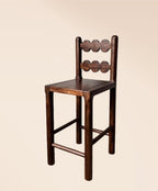 Handcrafted Solid Wood Farmhouse Chair | Rustic Dining  | Natural Wood Vintage Seating | Boho Home Furniture