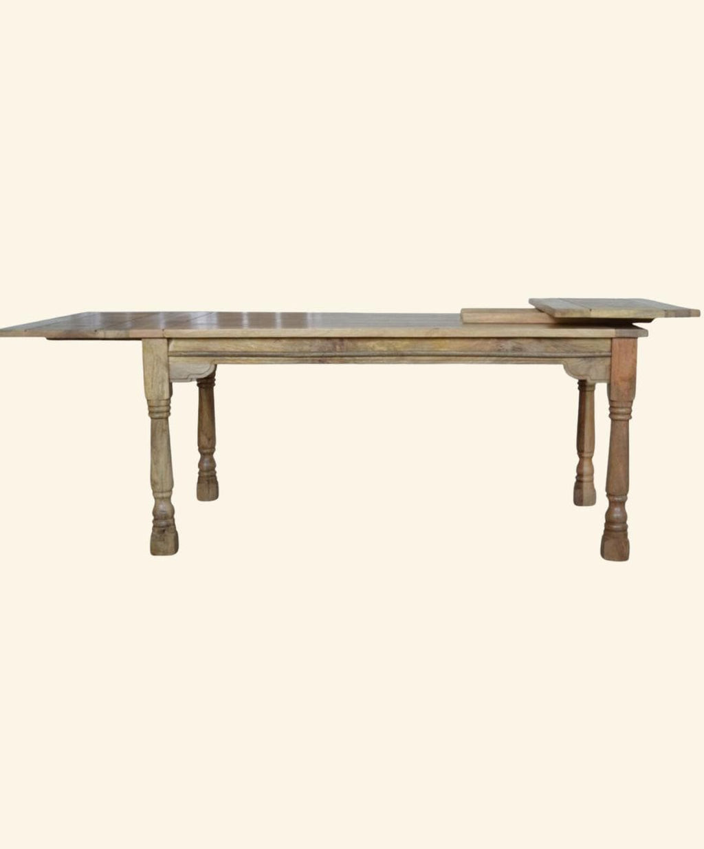 Handcrafted Solid Mango Wood Dining Table | Rustic Farmhouse Oak Style