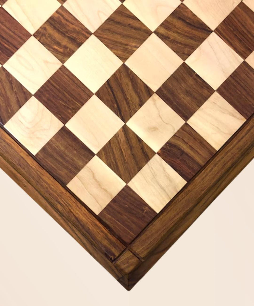 Hand-Carved Golden Rosewood Chessboard – Tournament Size, Heirloom Quality