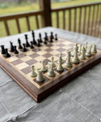 Handcrafted Maple & Walnut Chessboard – Regulation Size | Luxury Wooden Chess Set | Custom Edge Profile Options