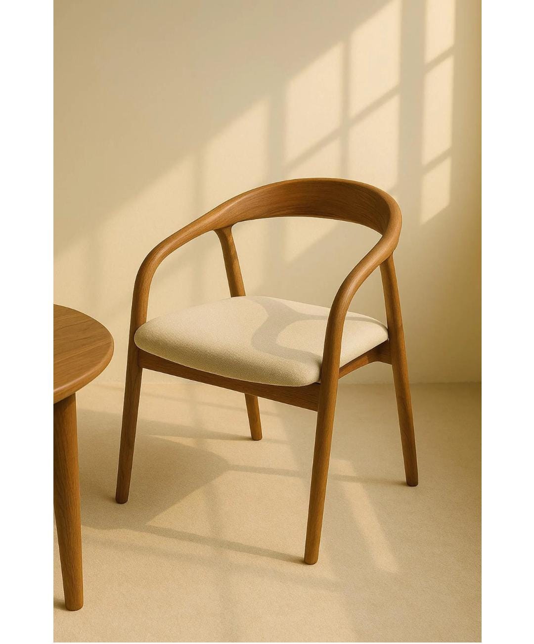 Handmade Walnut Wood Dining Chair — Modern Minimalist Kitchen & Dining Room Seating