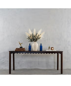 Custom for Hilary Shinn Handcrafted Reclaimed Wood Console Table – Rustic Brown Scalloped Entryway Table