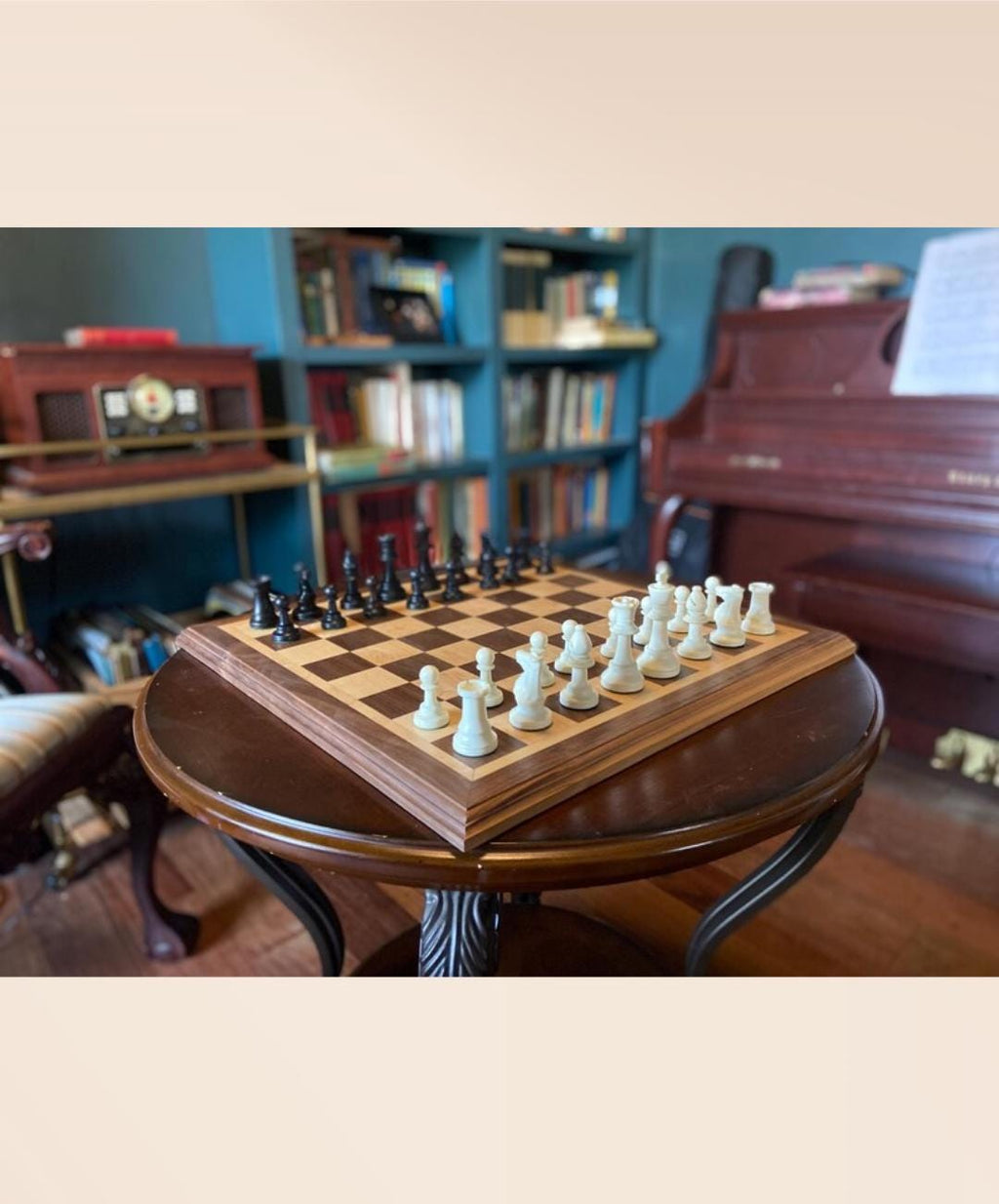 Handcrafted Maple & Walnut Chessboard – Regulation Size | Luxury Wooden Chess Set | Custom Edge Profile Options