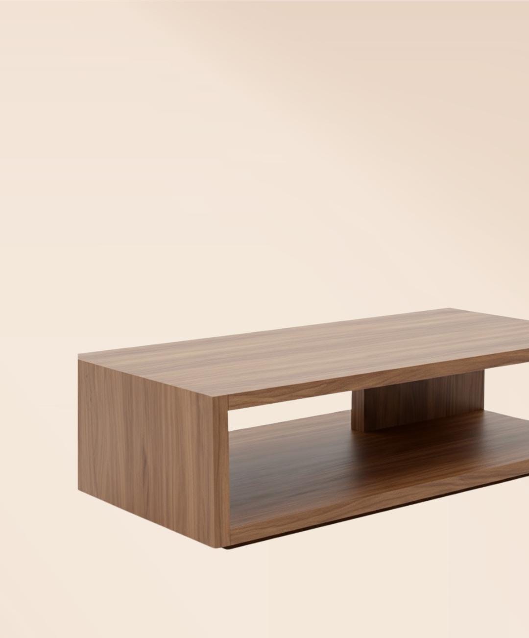 Handmade Solid Walnut Coffee Table | Boho Modern Style, Custom Size