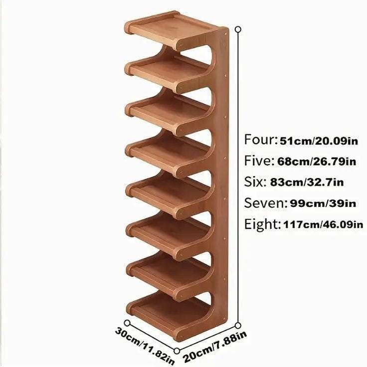 Handcrafted Wooden Shoe Rack | Multi-Tier Entryway Organizer