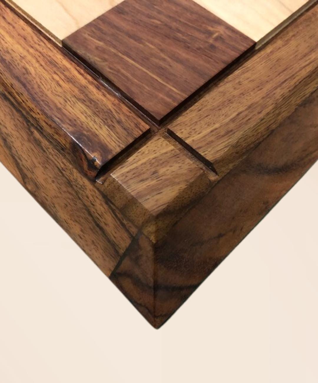 Hand-Carved Golden Rosewood Chessboard – Tournament Size, Heirloom Quality